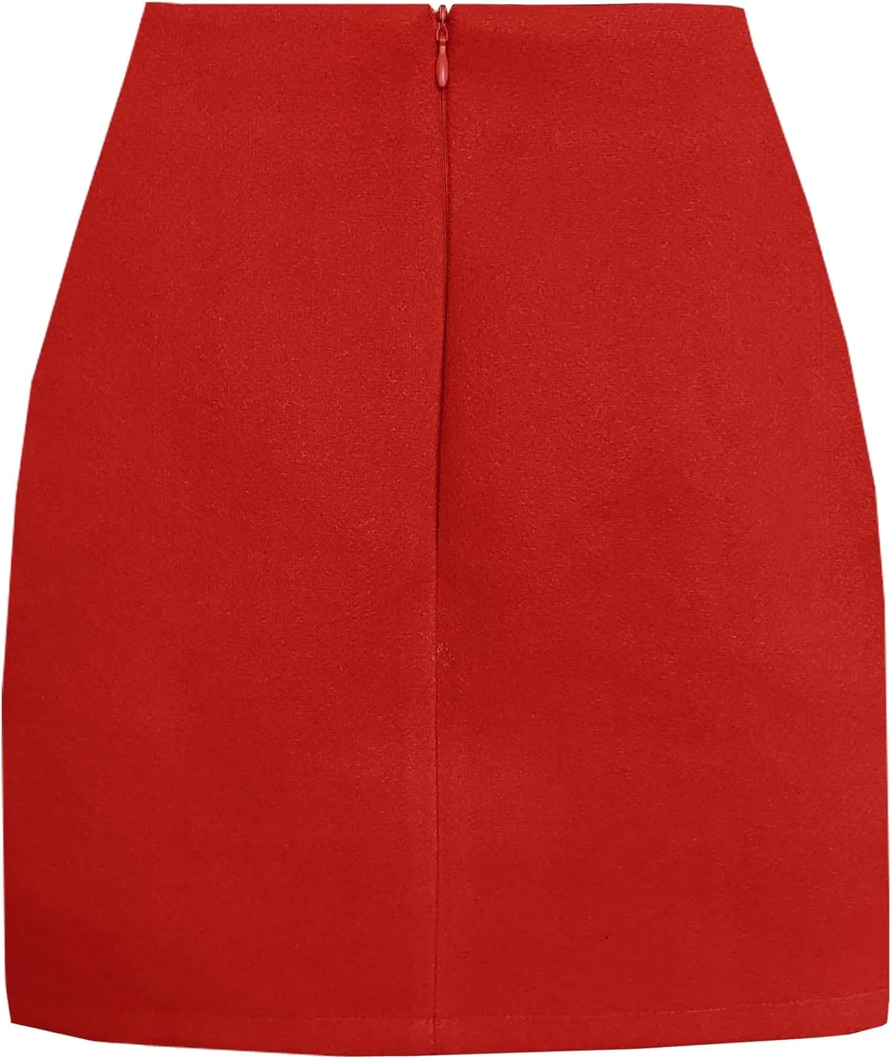 Women's High Waist Wool Fall Winter Mini Pencil Bodycon Skirt