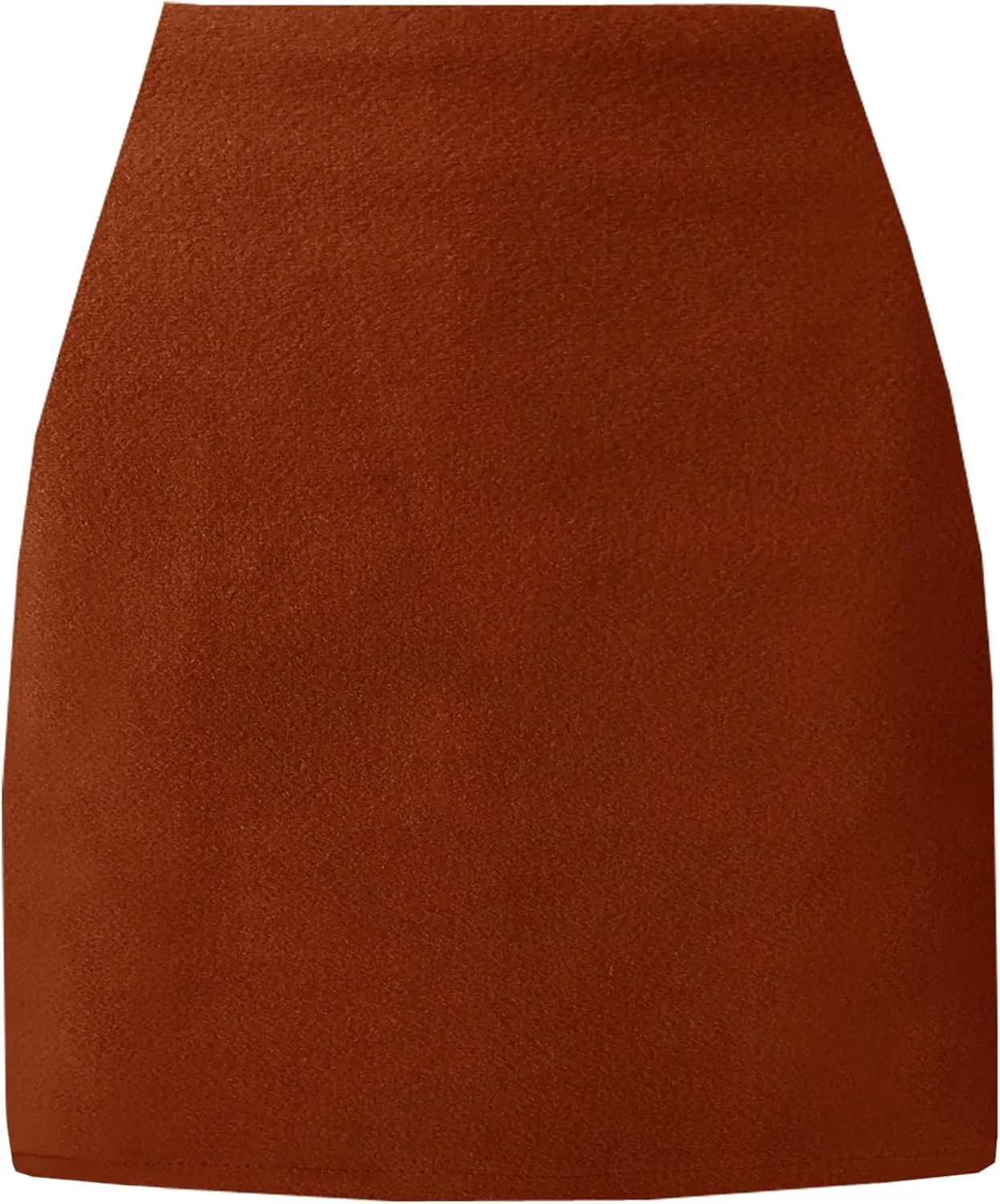 Women's High Waist Wool Fall Winter Mini Pencil Bodycon Skirt